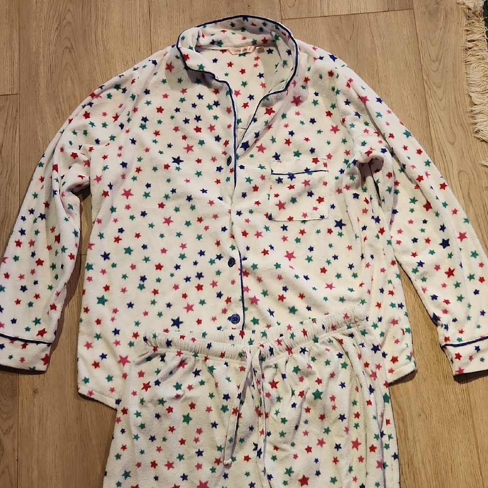 La Vie En Rose Multicolor Star Adult Pajama Set